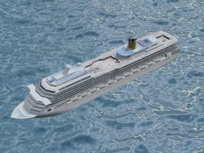 Costa Magica Cruise Ship Low-poly 3D model