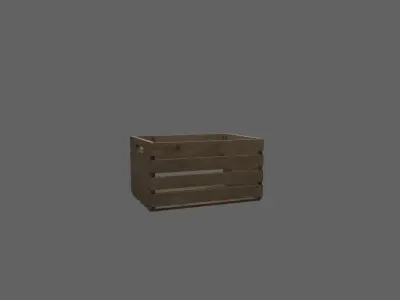 Wood crate Free low-poly 3D model purchase