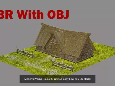 Medieval Viking House Pack Game Ready Low-poly 3D Mode