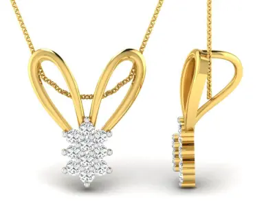 diamond jewelry earring pendent set for women 3D print model