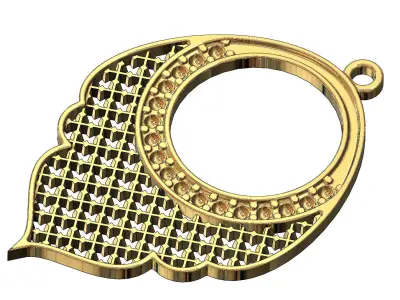 Arabic moucharabieh earrings and pendants 3D print model