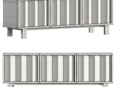 Louver Cabinet by JListon 3D model