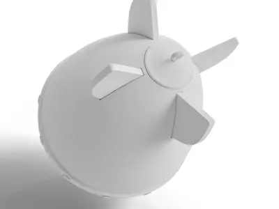 Nuclear Atom Bomb Low-poly 3D model