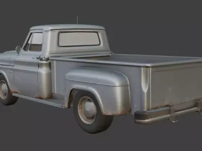 Old Pickup Truck 3D Model 3D model