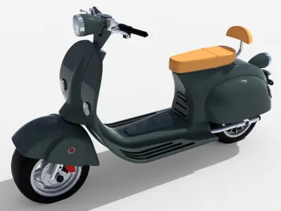 Eletric Scooter Low-poly 3D model