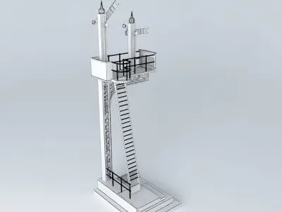Eco Rail Track Signals Old Steam Days Free 3D model