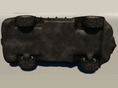 Thracar old rusty car 3D print model