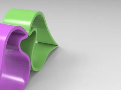 Heart Birds Low-poly 3D model