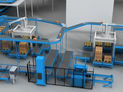 Industry  Low-poly 3D model