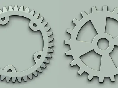 Gear VDM and IMM Brushes Vol 1 Low-poly 3D model