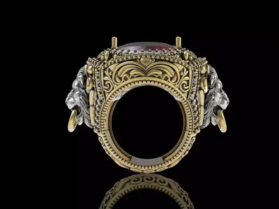 Ruby Line Ring 3D print model