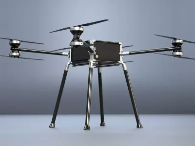 Quadcopter Utility Drone Industrial UAV  Low-poly 3D model