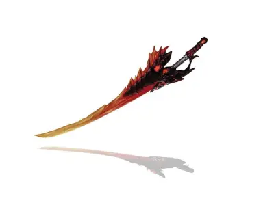 Glorious Long Sword Low-poly 3D model