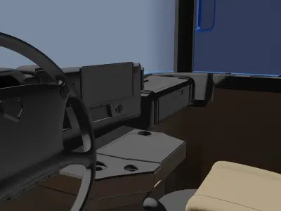 Cargo Truck Low-poly 3D model from CGTrader - Low-poly