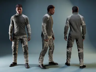 Tactical Clothes for MetaHuman - Game Ready Clothing - Rigged Low-poly 3D model