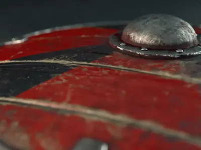 Vikings Shield Textured High Poly 3D Model 3D model