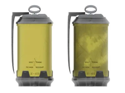 Futuristic Atomic Grenade Low-poly 3D model