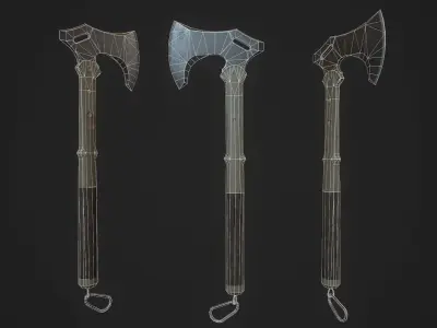 Modern Axe 03 Low-poly 3D model
