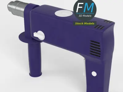 Drill pistol grip base mesh 3D model