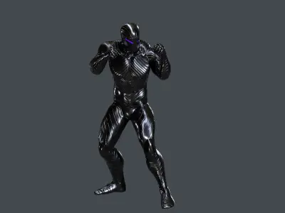 Steel Guardian Low-poly 3D model
