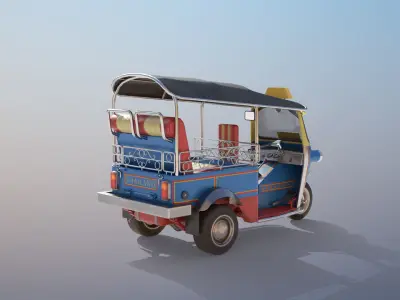 Tuk Tuk - Low-poly 3D model purchase