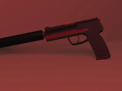 usp for game  Low-poly 3D model