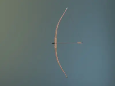 Low-poly Long Bow Low-poly 3D model