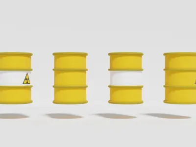 20 Low-Poly Barrels Low-poly 3D model
