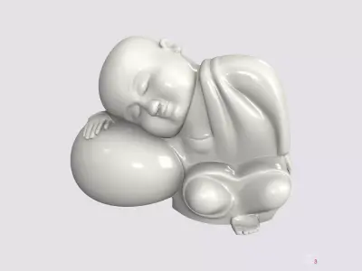 Sleeping monk figurine for 3D printing 3D print model
