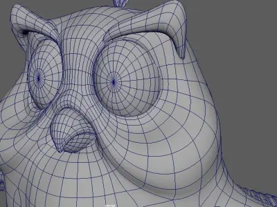 Cartoon Cute Owl Character 3D Model Low-poly 3D model