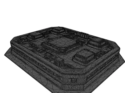 Futuristic Cyber Deck with LED 3D model