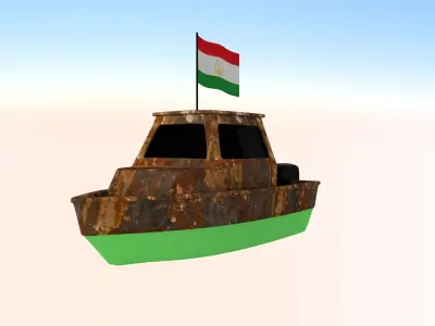 Tajikistan Fishing Boat 3D model