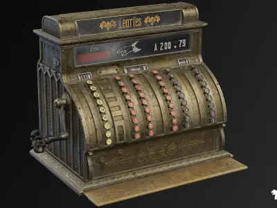 Steampunk Interior Pack Low-poly 3D model