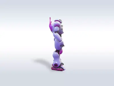 Futuristic Humanoid Mech Robot with Cockpit 96 3D model