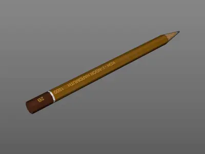 Pencil Low-poly 3D model