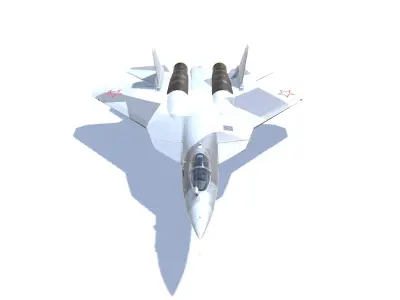 SU-57 Felon Jet Fighter Aircraft Low-poly 3D model