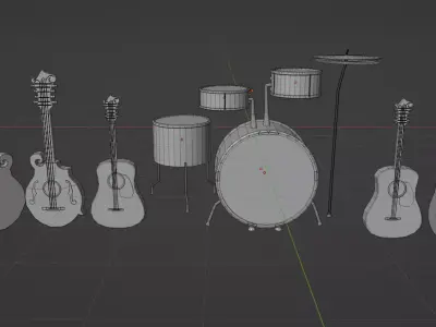 3d instrument Model Low-poly 3D model