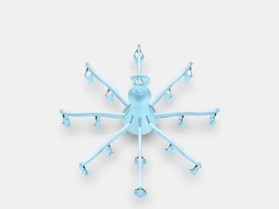 PRESSA mini rotary dryer-16 clamps Low-poly 3D model