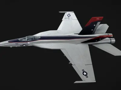 F-18 Jet Low-poly 3D model
