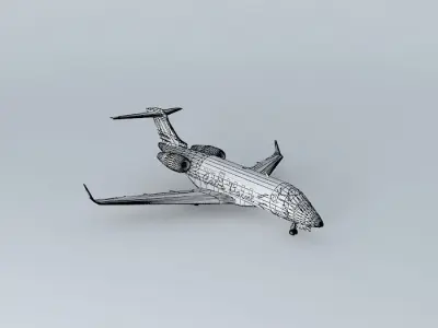 Bombardier Challenger 300 Cats Paint Free 3D model