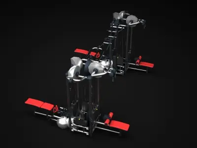 Multistation Fitness Cable Machine 3D model buy