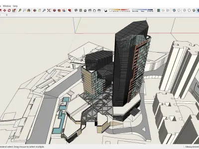 Sketchup Office building K6 3D model