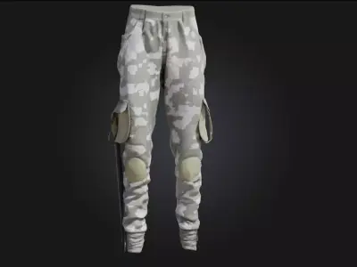 Camouflage Combat Pants Tactical Military Trousers for Soldie 3D model
