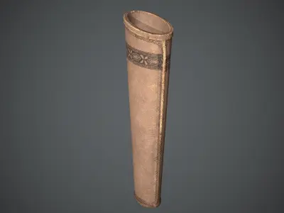 Quiver Medieval Low-poly 3D model