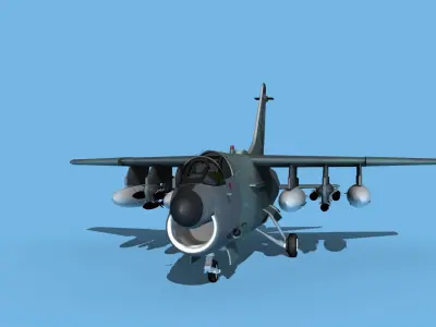 Chance Vought A-7E Corsair II V12 MI ANG 3D model