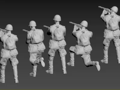 Russian soldiers 3D print model purchase