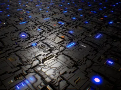 PBR Seamless Sci-Fi Texture 04 Low-poly 3D model