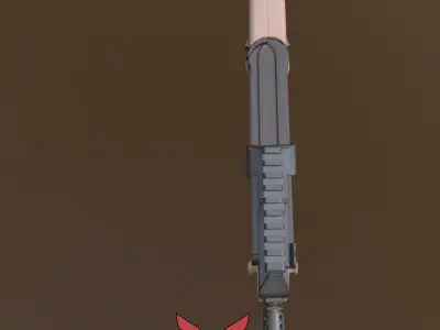P90 Submachine Gun Low-poly 3D model
