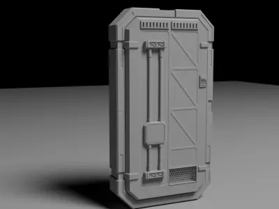 Sci-Fi Door v1 Free 3D model