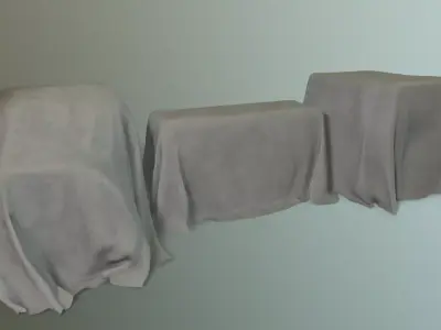 Fabric Covers Pack - Game props Low-poly 3D model